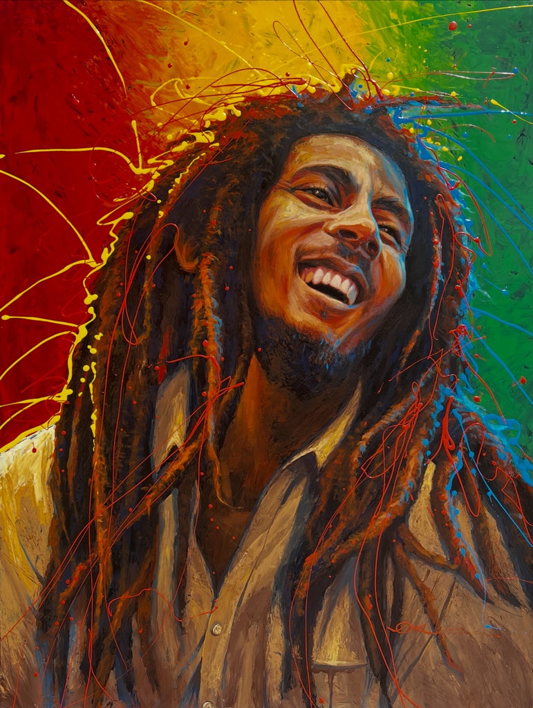 BOB MARLEY - ONE LOVE - 1/1 ON ALUMINUM – Zazoo Fine Art Gallery