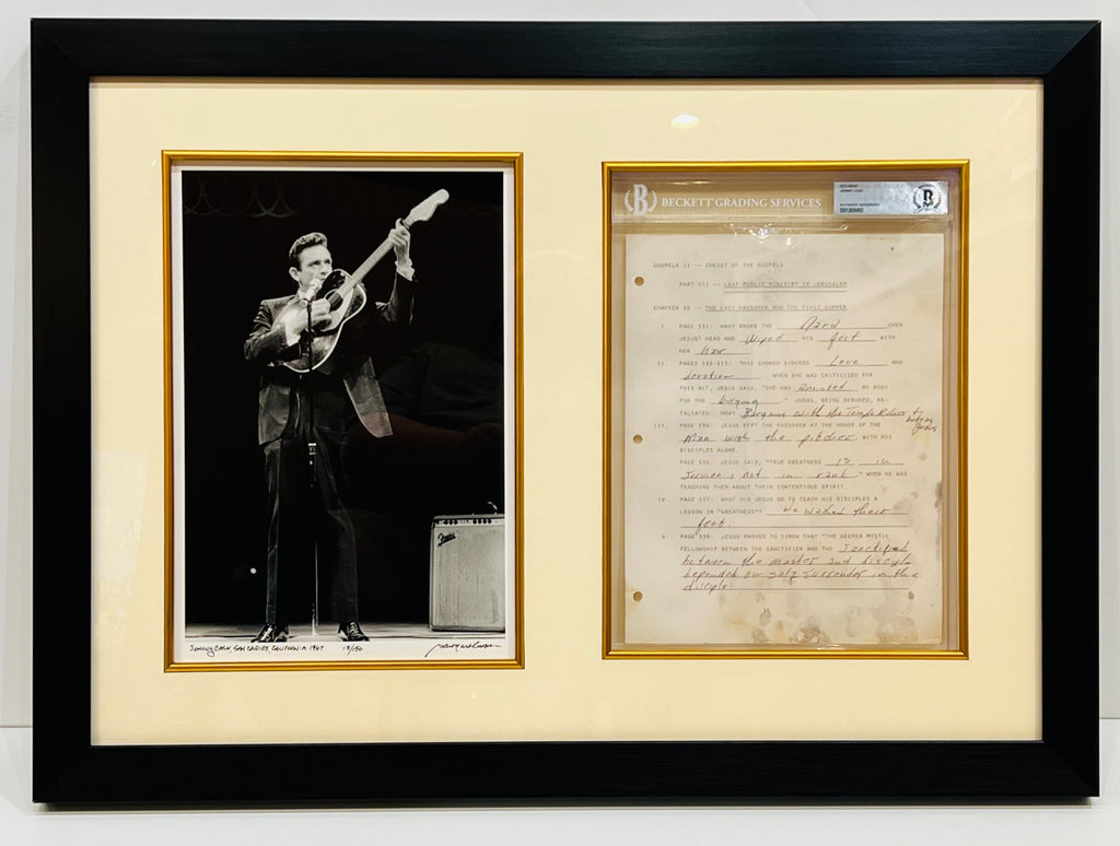 JOHNNY CASH BIBLE STUDY WITH HISTORIC PHOTO – Zazoo Fine Art Gallery