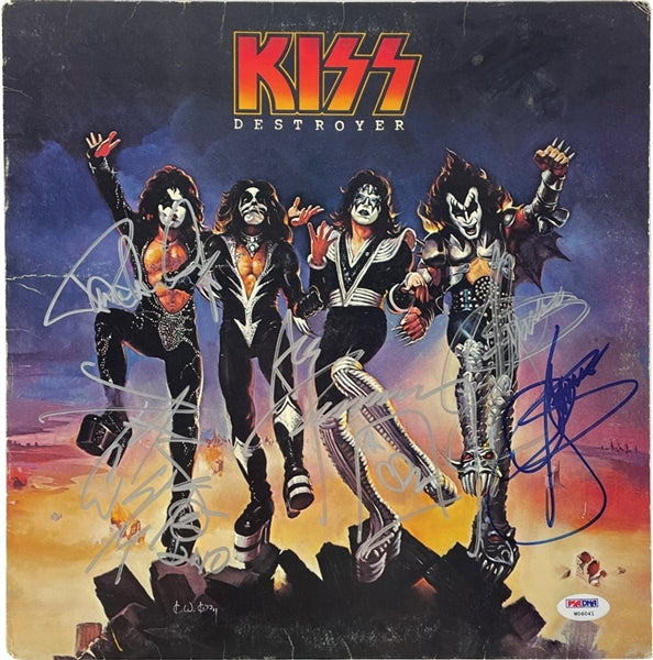 KISS サイン入り LP DESTROYER 再生確認済 KISS DESTROYER HAND-SIGNED ALBUM AND VINYL SET-UP – Zazoo Fine Art