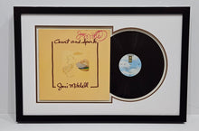 JONI MITCHELL ' COURT AND SPARK ' SIGNED ALBUM COVER AND VINYL SET-UP