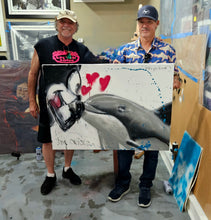 TRUE LOVE - COLLABORATION BETWEEN MARINE ARTIST WYLAND AND FELIX THE CAT ARTIST DON ORIOLO