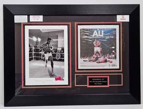 MUHAMMAD ALI - FLOAT LIKE A BUTTERFLY WITH SPECIAL EDITION USA TODAY SET-UP