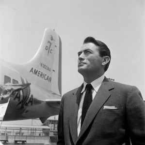 GREGORY PECK, AMERICAN AIRLINES, 1955