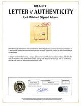 JONI MITCHELL ' COURT AND SPARK ' SIGNED ALBUM COVER AND VINYL SET-UP