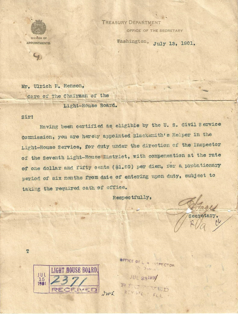 VINTAGE ANTIQUE KEY WEST LIGHTHOUSE HISTORIC LETTER SETUP Zazoo Fine