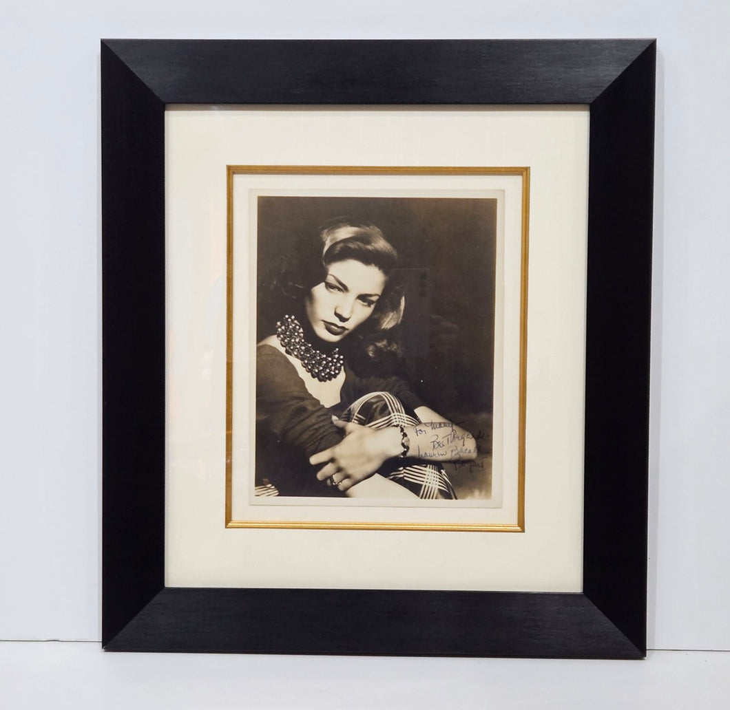 RARE LAUREN BACALL BOGART HAND-SIGNED PHOTOGRAPH