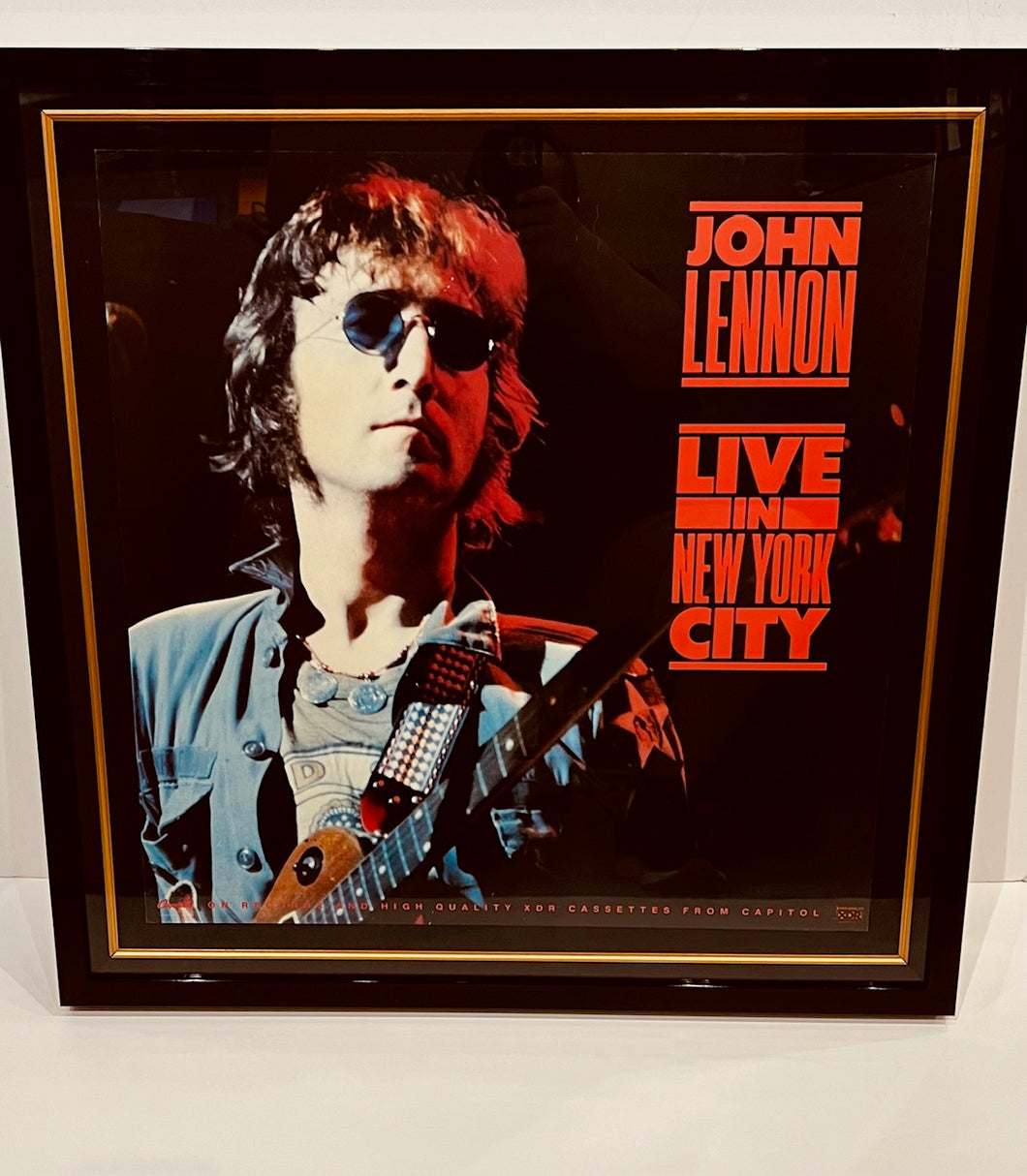 JOHN LENNON - LIVE IN NEW YORK CITY CAPITOL RECORDS PROMO POSTER (1986)