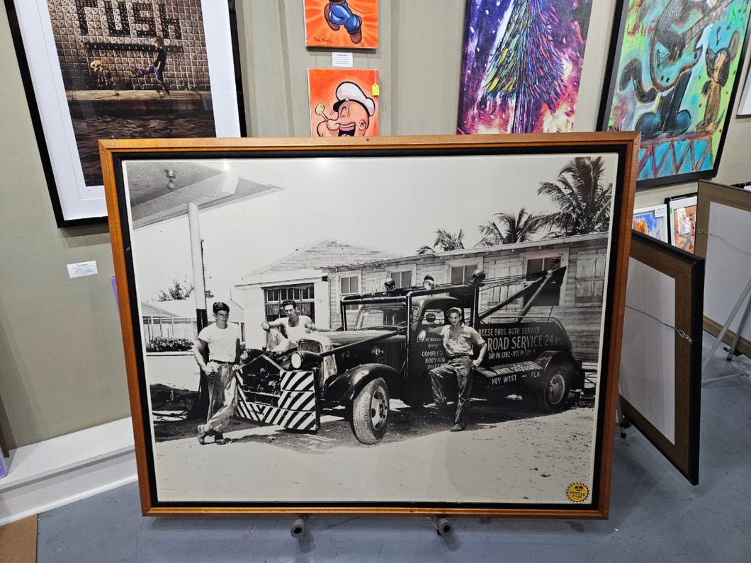 Key West 24 Hour Road Service  Vintage Photograph previously displayed  in the ' Bottle Cap Lounge ' in Key West