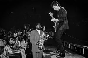 BRUCE ON STAGE AND CLARENCE BELOW, 1978