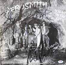 NIGHT IN THE RUTS ALBUM COVER & VINYL SET-UP - HAND-SIGNED BY AEROSMITH