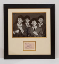 THE BEATLES ~ ORIGINAL HAND-SIGNED AUTOGRAPH PAGE WITH HISTORIC PHOTOGRAPH