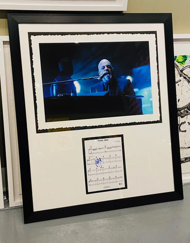 BILLY JOEL - THE PIANO MAN WITH SIGNED SHEET MUSIC