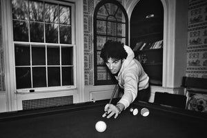 BRUCE PLAYING POOL, 1978