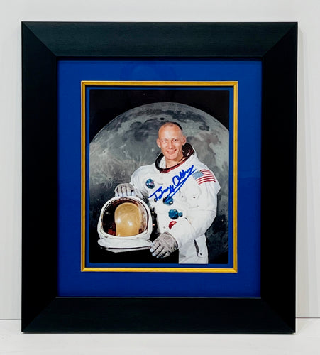 BUZZ ALDRIN NASA WHITE SPACE SUIT PORTRAIT HAND-SIGNED BY BUZZ ALDRIN