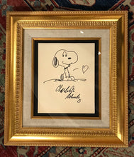 ORIGINAL SNOOPY WITH HEART DRAWING BY CHARLES M. SCHULZ