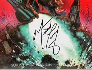 MEAT LOAF BAT OUT OF HELL HAND-SIGNED ALBUM COVER AND CLEAR VINYL SET-UP