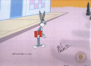 BUGS BUNNY FULL FIGURE WITH BOOK - ORIGINAL PRODUCTION CEL