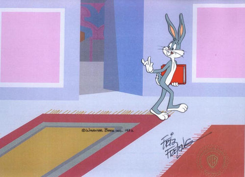 BUGS BUNNY WITH BOOK - ORIGINAL PRODUCTION CEL