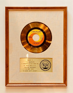 ' The Beatles '   RARE RIAA White Matte Gold Record® Award for ' A Hard Day's Night '