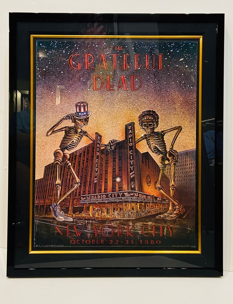 Large Framed Grateful Dead Radio City 1980 NYC Halloween Poster buy 24