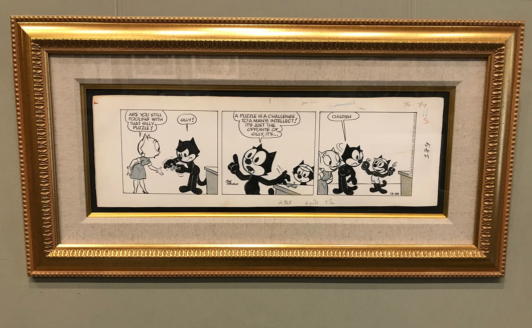 SIGNED ORIGINAL FELIX THE CAT STRIP