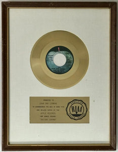 ' John Lennon ' RARE RIAA White Matte Gold Record® Award for ' Instant Karma '