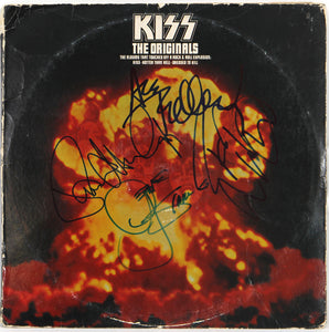 KISS ' THE ORIGINALS ' HAND-SIGNED ALBUM AND VINYL SET-UP