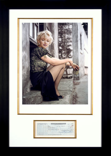 MARILYN MONROE HAND SIGNED CHECK WITH HISTORIC PHOTO