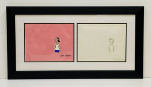 OLIVE OYL PRODUCTION CEL AND ANIMATION DRAWING