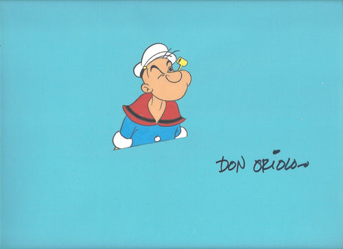 POPEYE PRODUCTION CEL AND ANIMATION DRAWING