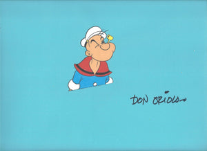 POPEYE PRODUCTION CEL AND ANIMATION DRAWING