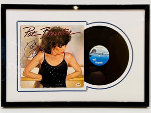 PAT BENATAR  ' CRIMES OF PASSION ' HAND-SIGNED ALBUM COVER AND VINYL SET-UP