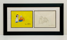 POPEYE AND OLIVE OYL PRODUCTION CEL AND ANIMATION DRAWING