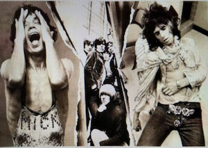 ROLLING STONES - THEN & NOW UK PROMOTIONAL POSTER (1970's)