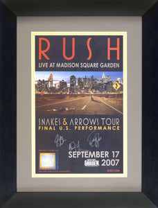 ORIGINAL SNAKES & ARROWS TOUR POSTER - HAND-SIGNED BY RUSH