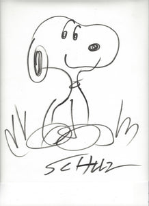 ORIGINAL LARGE SNOOPY DRAWING SIGNED SCHULZ