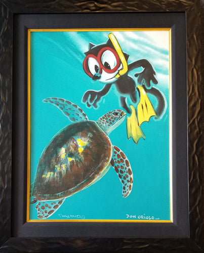 SCUBA FELIX WITH TURTLE - COLLABORATION WITH WYLAND