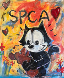 GUGU AND FELIX - SPCA - ART FROM THE HEART EVENT PAINTING