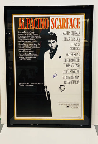 ORIGINAL SCARFACE MOVIE POSTER (1983) HAND SIGNED BY AL PACINO