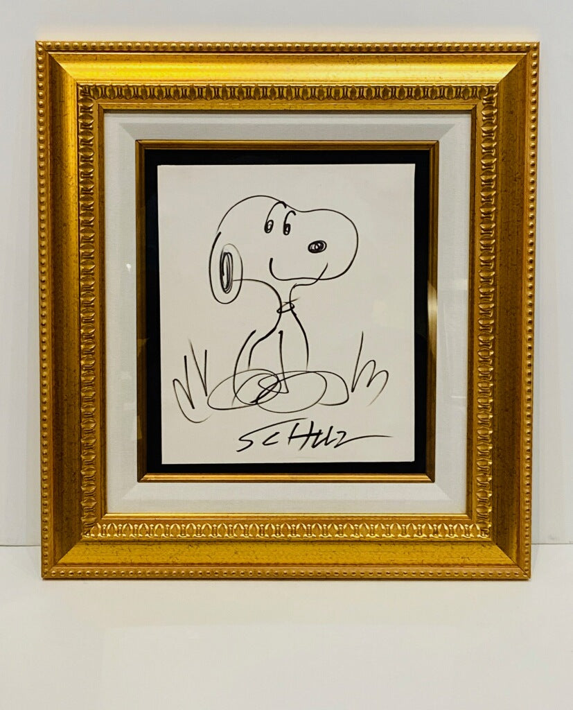 ORIGINAL LARGE SNOOPY DRAWING SIGNED SCHULZ