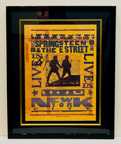 BRUCE SPRINGSTEEN & THE E-STREET BAND LIVE IN NYC POSTER HAND SIGNED BY BRUCE SPRINGSTEEN
