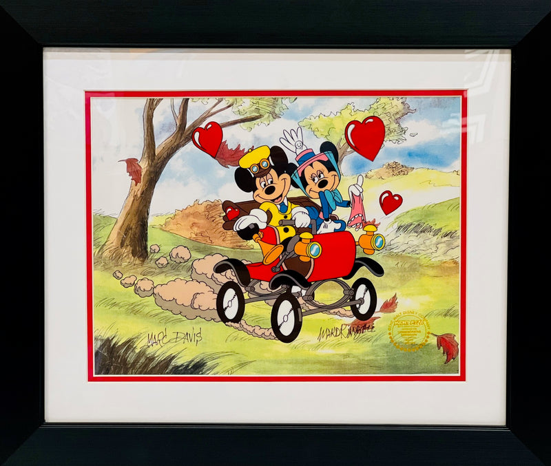 SUNDAY DRIVE - MICKEY AND MINNIE - HAND-SIGNED BY MARC DAVIS
